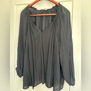 Old Navy Black Gauze Style Top